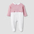 Giggles Collared Sleepsuit with Snap Button Closure - Long Sleeves - Pink / 9-12 mths