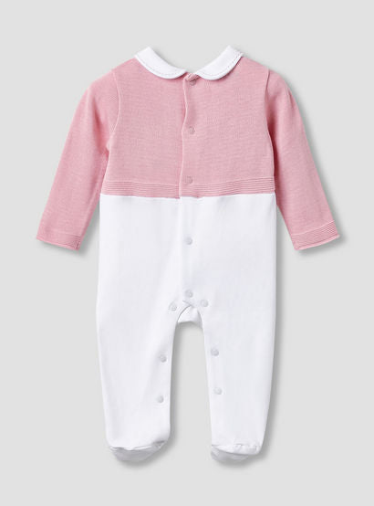 Giggles Collared Sleepsuit with Snap Button Closure - Long Sleeves-baby-girls-clothing-nightwear-sleepsuits-image-2