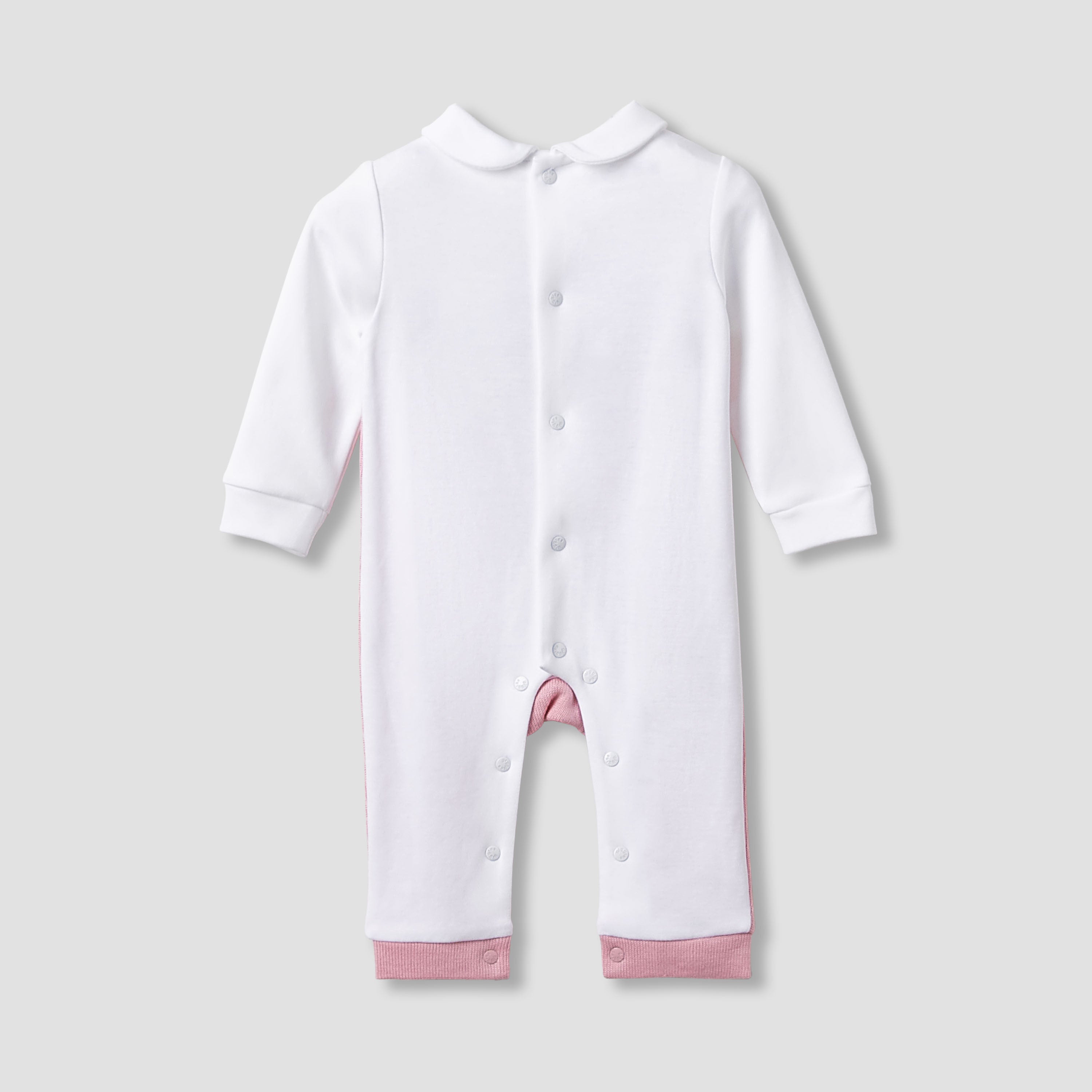 Giggles Peter Pan Collar Sleepsuit with Pocket Detail - Long Sleeves