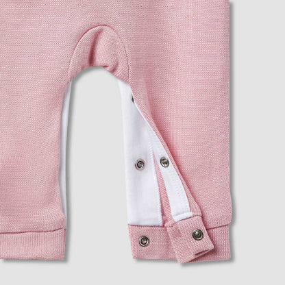 Giggles Peter Pan Collar Sleepsuit with Pocket Detail - Long Sleeves