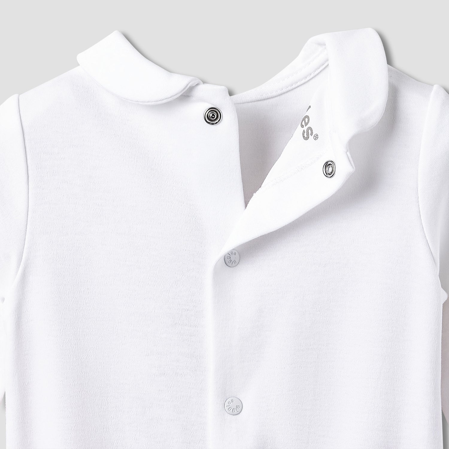 Giggles Peter Pan Collar Sleepsuit with Pocket Detail - Long Sleeves