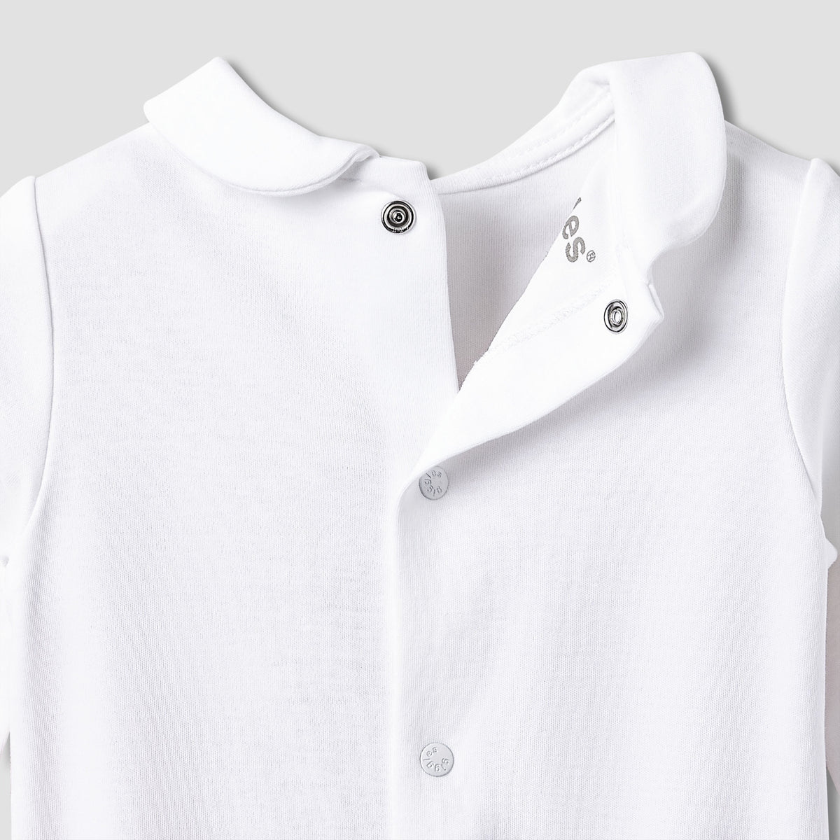 Giggles Peter Pan Collar Sleepsuit with Pocket Detail - Long Sleeves