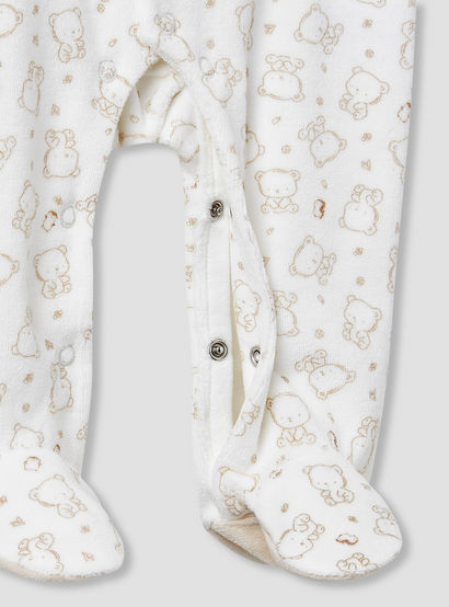 Juniors Crew Neck Sleepsuit with Bear Print - Long Sleeves-baby-boys-clothing-nightwear-sleepsuits-image-4