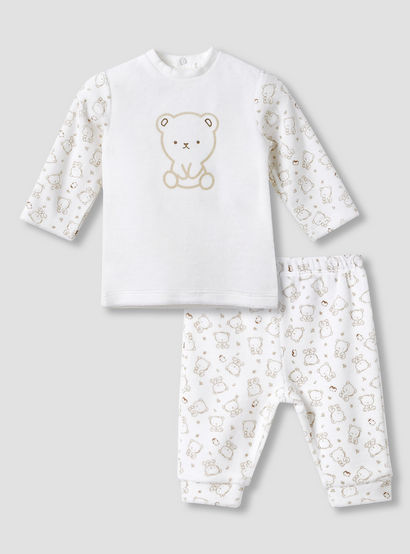 Juniors Pyjama Set with Bear Print - Long Sleeves - Crew Neck-baby-boys-clothing-nightwear-pyjamasets-image-1