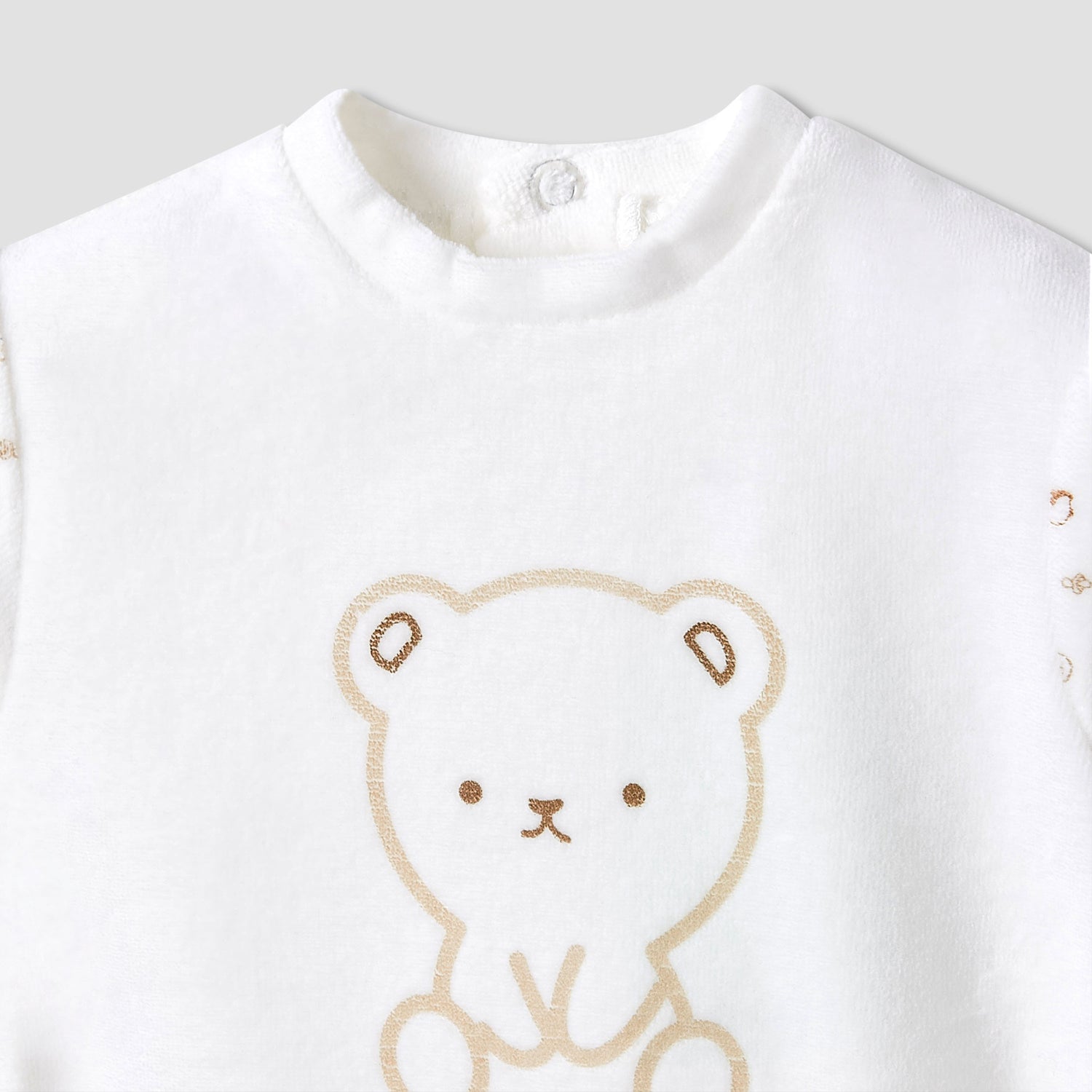Juniors Pyjama Set with Bear Print - Long Sleeves - Crew Neck