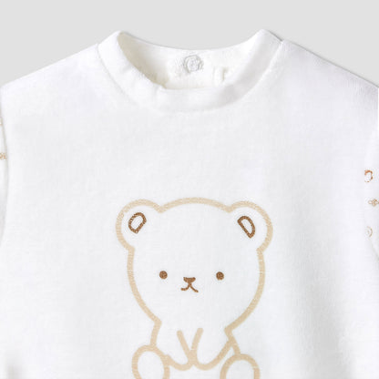 Juniors Pyjama Set with Bear Print - Long Sleeves - Crew Neck
