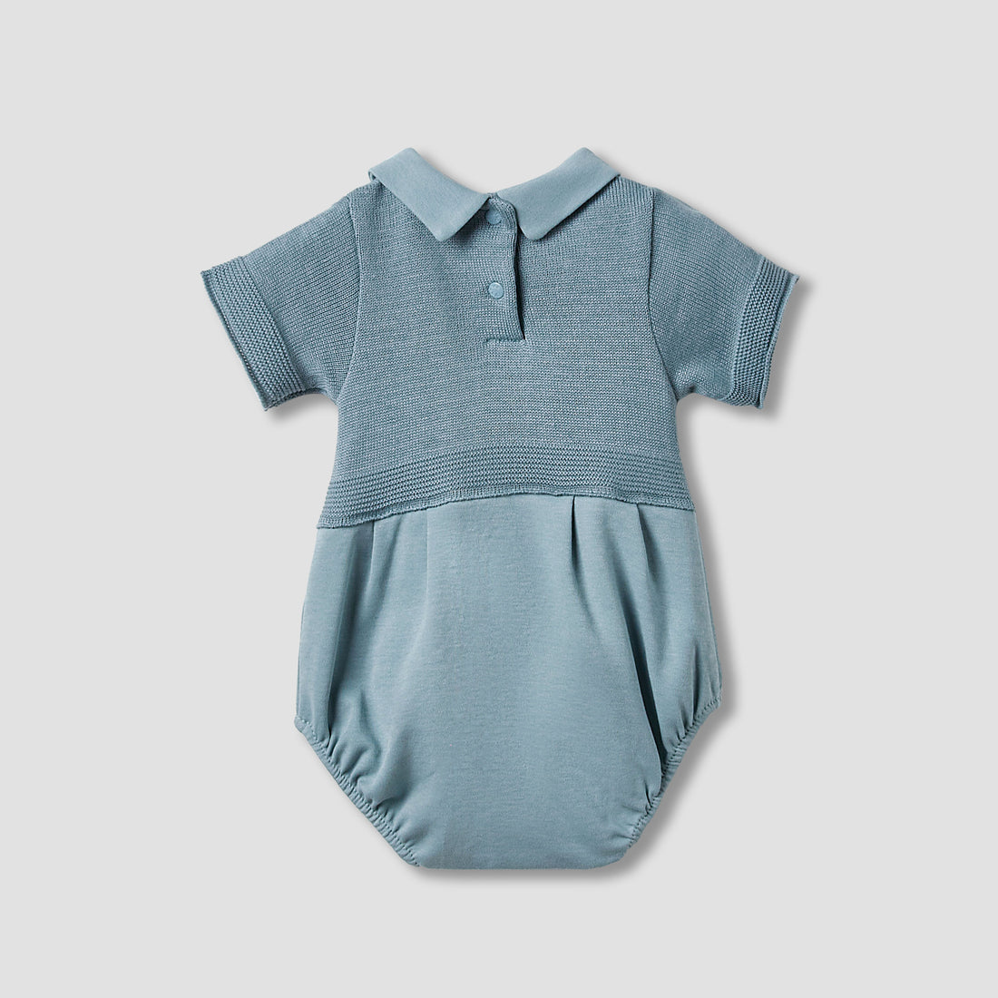 Giggles Collared Bodysuit with Snap Button Closure - Short Sleeves