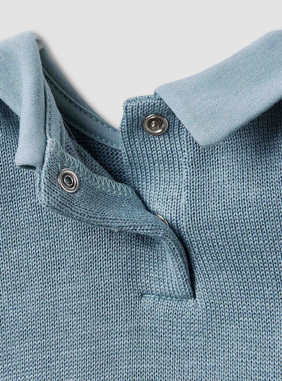 Giggles Collared Bodysuit with Snap Button Closure - Short Sleeves-baby-boys-clothing-bodysuits-image-5