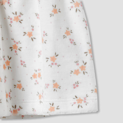 Juniors Girls A-line Dress with Floral Print - Long Sleeves - Peter Pan Collar