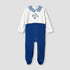Giggles Collared Sleepsuit with Embroidered Detail - Long Sleeves - Blue / 9-12 mths