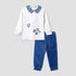 Giggles Pyjama Set with Embroidery - Long Sleeves - Collar