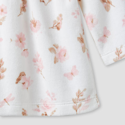 Giggles Pyjama Set with Floral Print - Long Sleeves - Peter Pan Collar