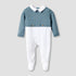 Giggles Collared Sleepsuit with Snap Button Closure - Long Sleeves - Grey / 9-12 mths