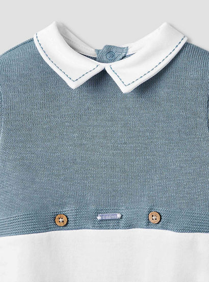 Giggles Collared Sleepsuit with Snap Button Closure - Long Sleeves-baby-boys-clothing-nightwear-sleepsuits-image-3
