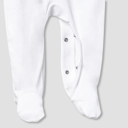 Giggles Collared Sleepsuit with Snap Button Closure - Long Sleeves