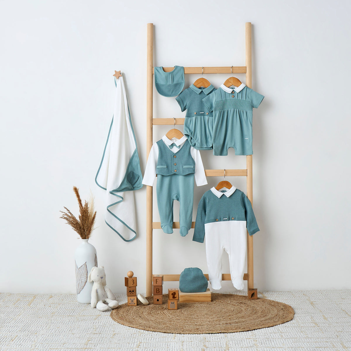 Giggles Collared Sleepsuit with Snap Button Closure - Long Sleeves