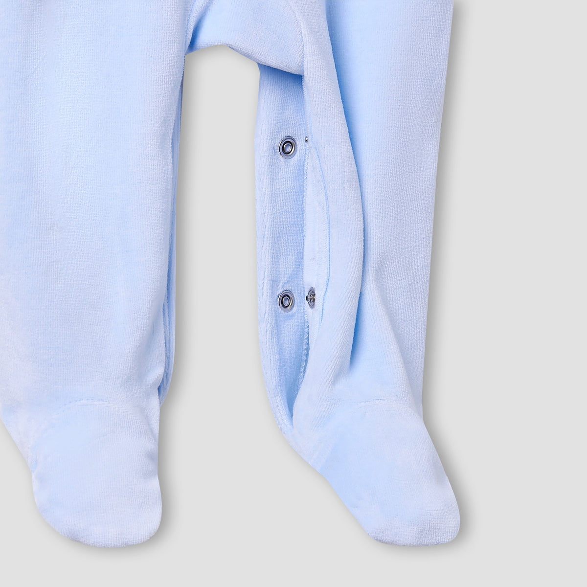 Giggles Collared Sleepsuit with Star Texture - Long Sleeves