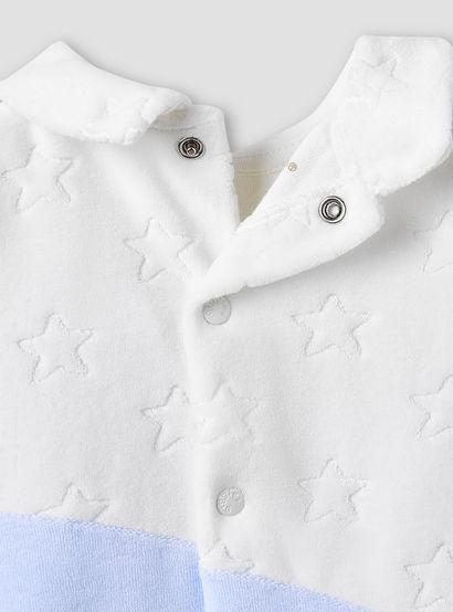 Giggles Collared Sleepsuit with Star Texture - Long Sleeves-baby-boys-clothing-nightwear-sleepsuits-image-5