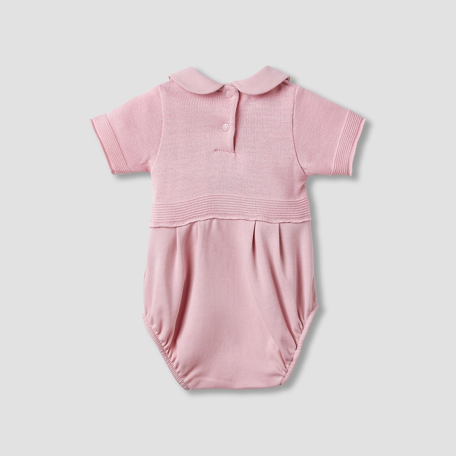 Giggles Collared Bodysuit with Snap Button Closure - Short Sleeves