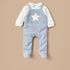 Juniors Jacquard Sleepsuit with Star Applique and Long Sleeves