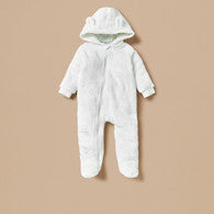 Juniors Solid Closed Feet Sleepsuit with Hood and Long Sleeves-undefined-image-1