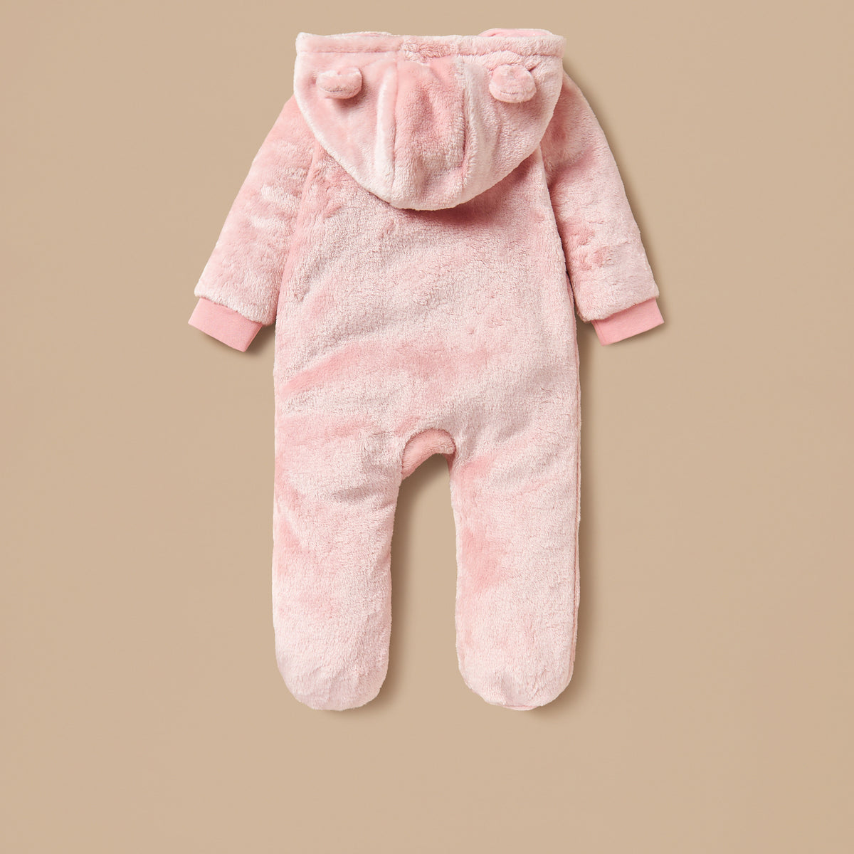 Juniors Ear Applique Closed Feet Hooded Sleepsuit with Zip Closure
