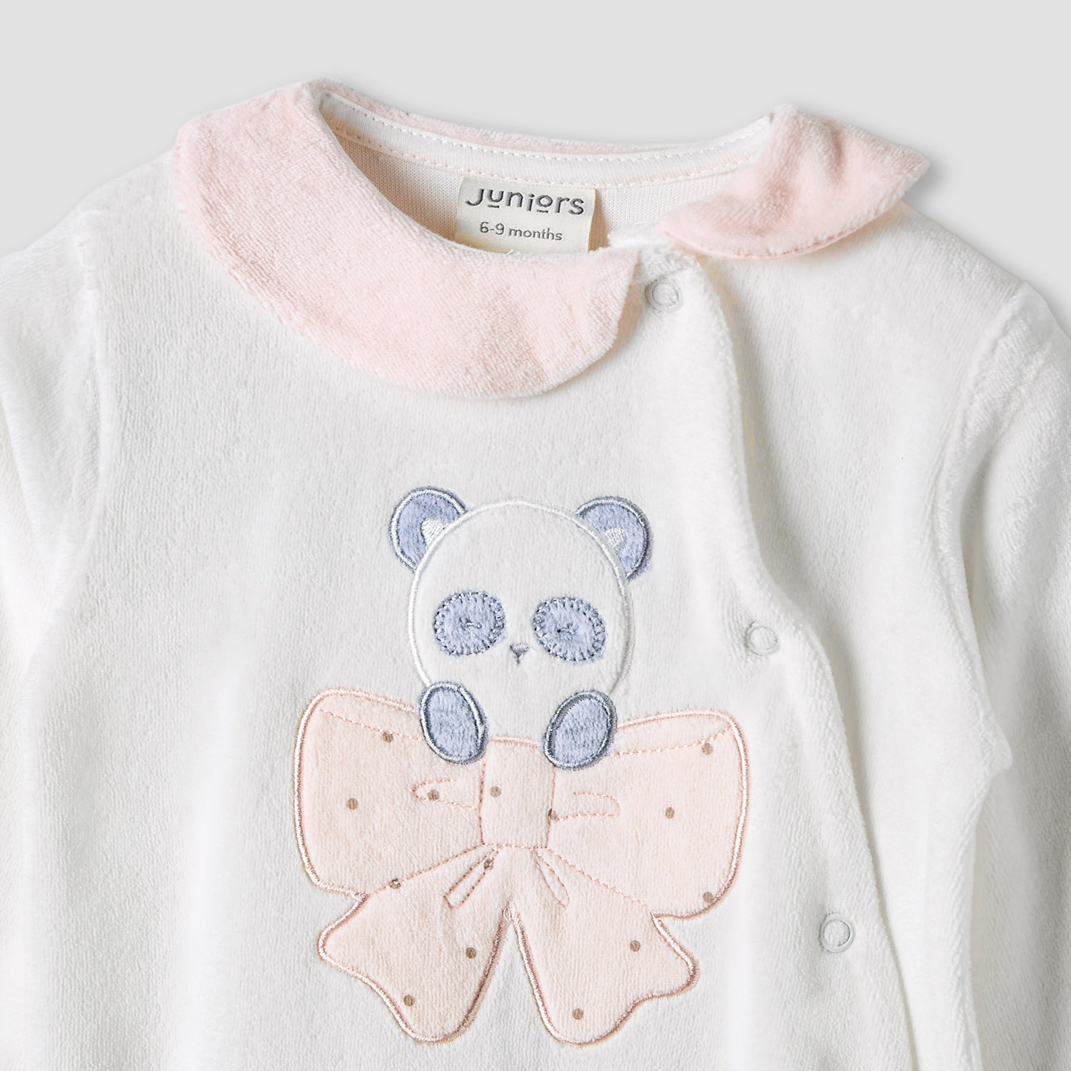 Juniors Textured Velour Footed Sleepsuit with Long Sleeves - Set of 2