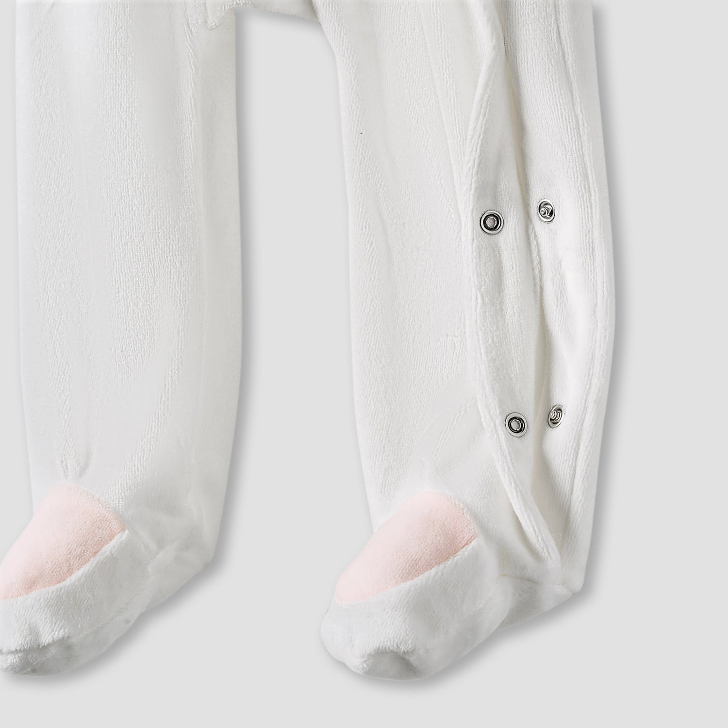 Juniors Textured Velour Footed Sleepsuit with Long Sleeves - Set of 2
