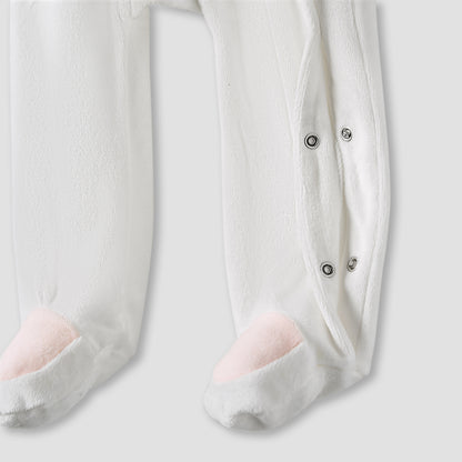 Juniors Textured Velour Footed Sleepsuit with Long Sleeves - Set of 2