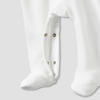 Juniors Collared Neck Sleepsuit with Beanie - Velour - Long Sleeves