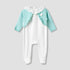 Giggles Round Neck Sleepsuit with Closed Feet - Velour - Long Sleeves
