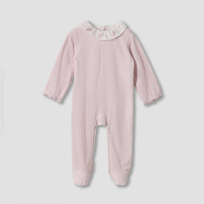 Juniors Crew Neck Sleepsuit with Embroidery - Long Sleeves - Set of 2
