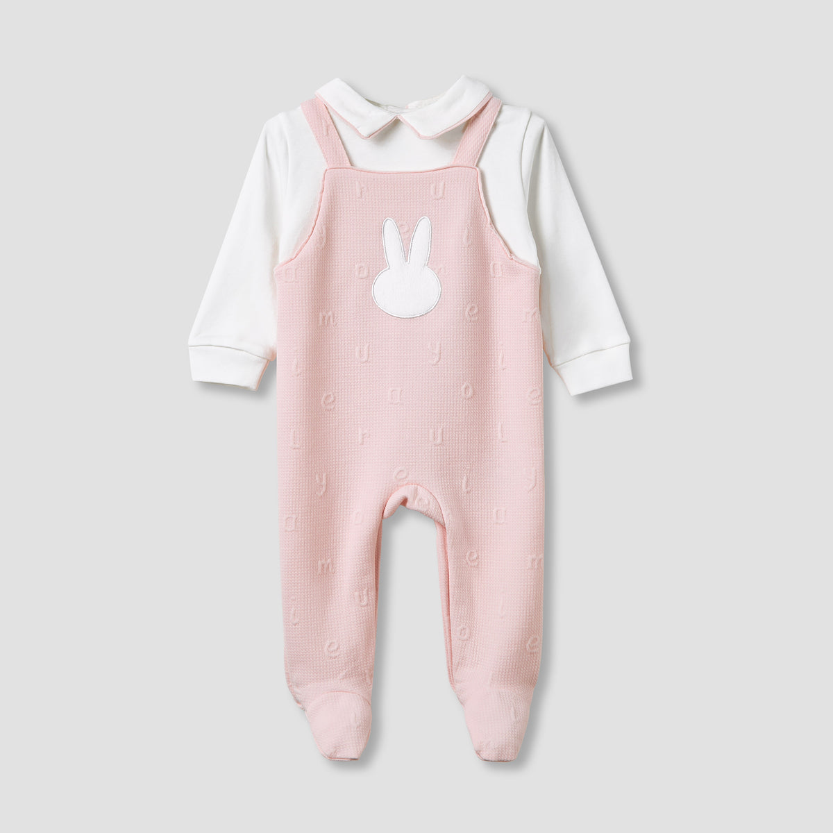 Giggles Collared Sleepsuit with Closed Feet - Cotton - Long Sleeves