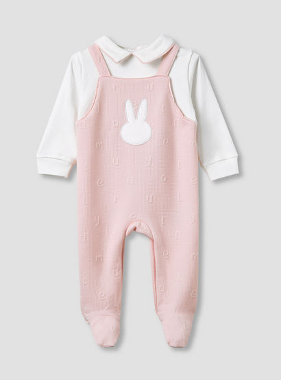 Giggles Collared Sleepsuit with Closed Feet - Cotton - Long Sleeves-baby-girls-clothing-nightwear-sleepsuits-image-1