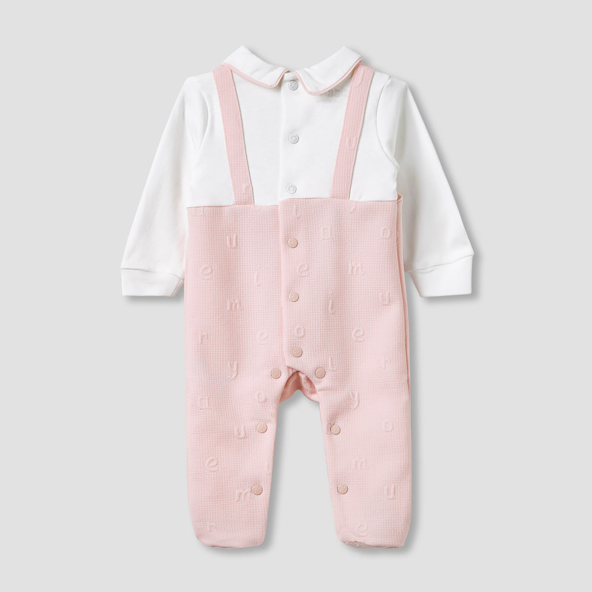 Giggles Collared Sleepsuit with Closed Feet - Cotton - Long Sleeves