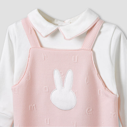 Giggles Collared Sleepsuit with Closed Feet - Cotton - Long Sleeves