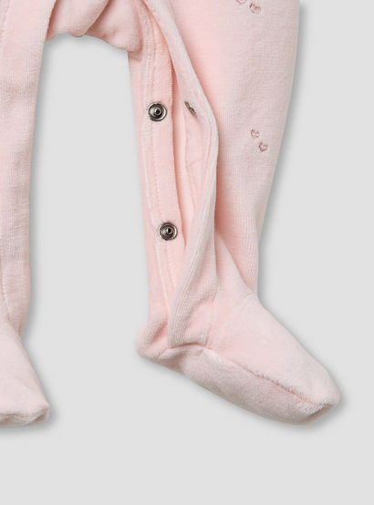 Giggles Collared Sleepsuit with Closed Feet - Velour - Long Sleeves-baby-girls-clothing-nightwear-sleepsuits-image-4