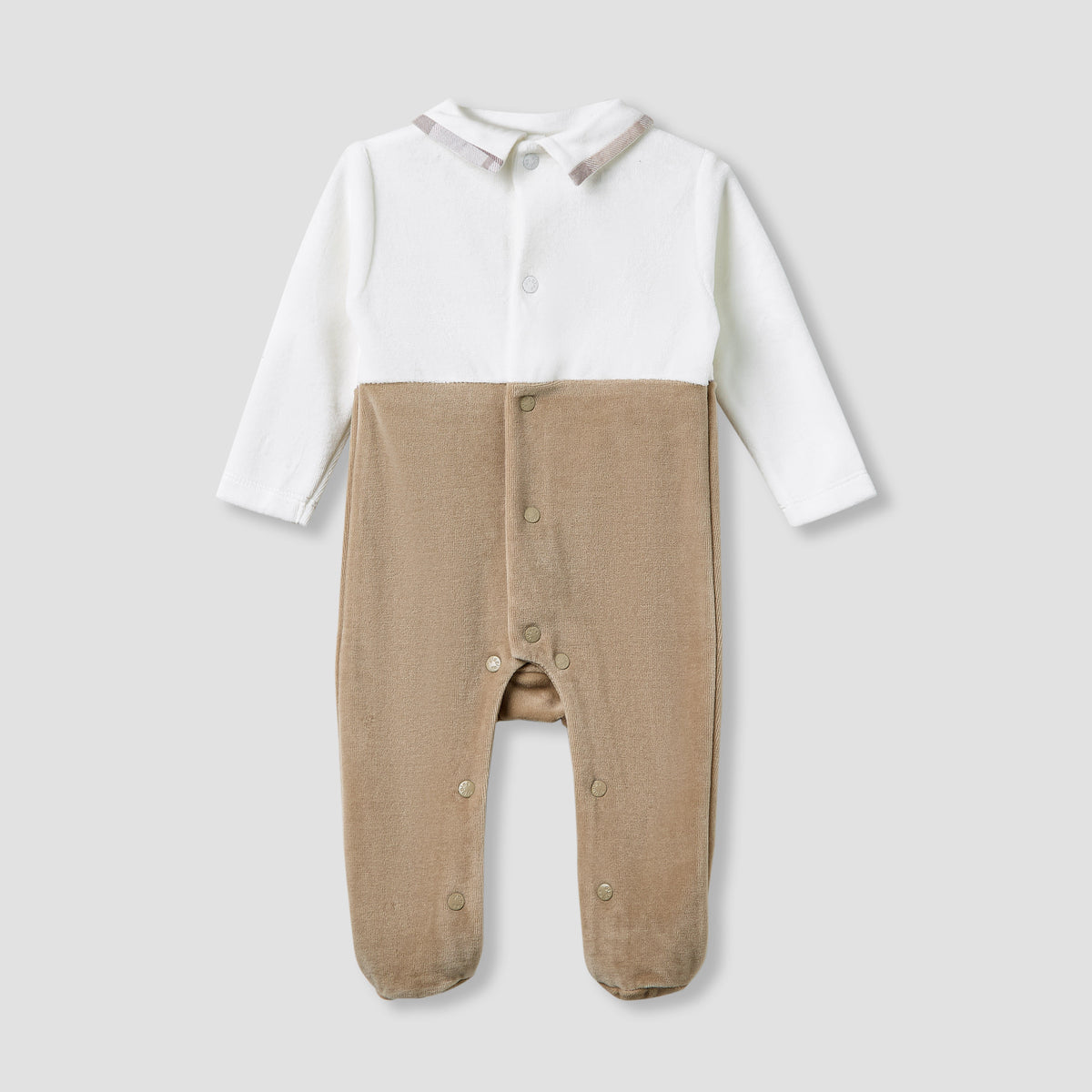 Giggles Collared Sleepsuit with Closed Feet - Cotton - Long Sleeves