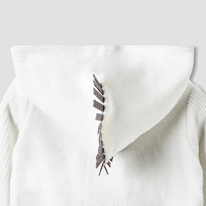 Juniors Hooded Sleepsuit with Zebra Applique - Long Sleeves