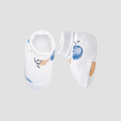 Juniors Printed Slip-On Booties - White / 0-6 mths