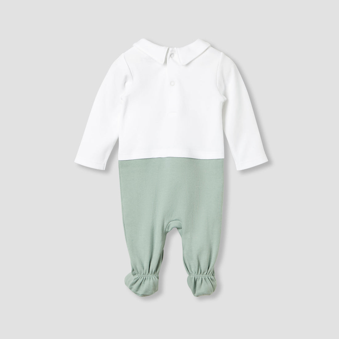 Juniors Collared Sleepsuit with Safari Print - Cotton - Long Sleeves