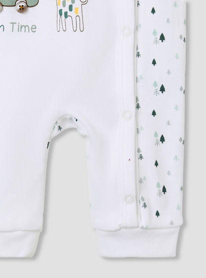 Juniors Crew Neck Sleepsuit with Animal Print - Cotton - Long Sleeves-baby-boys-clothing-nightwear-sleepsuits-image-4