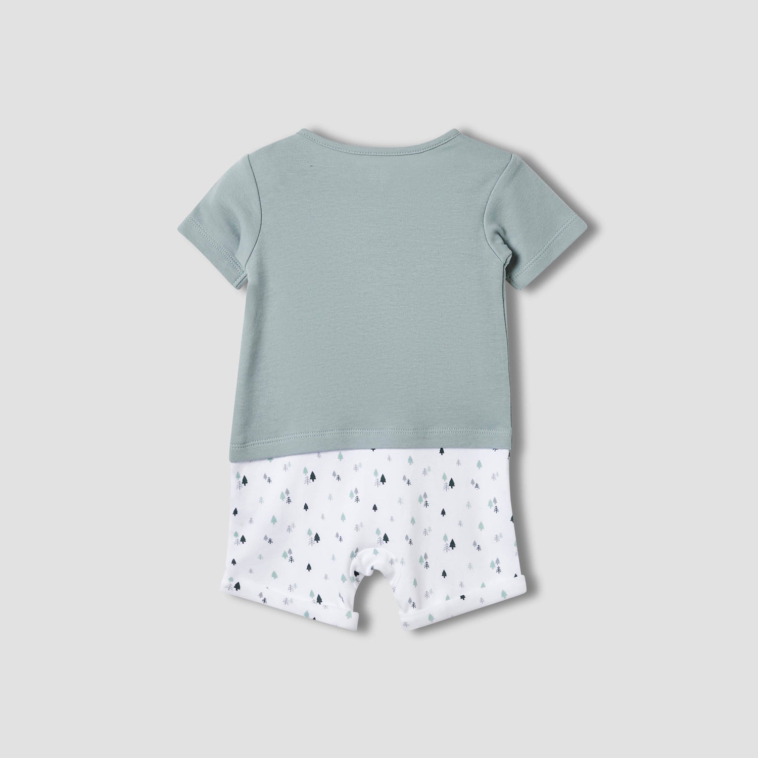 Juniors Round Neck Romper with Fun Embroidery - Cotton - Short Sleeves