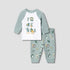 Juniors Printed Raglan Sleeve T-shirt and Pyjama Set - Green / 12-18 mths