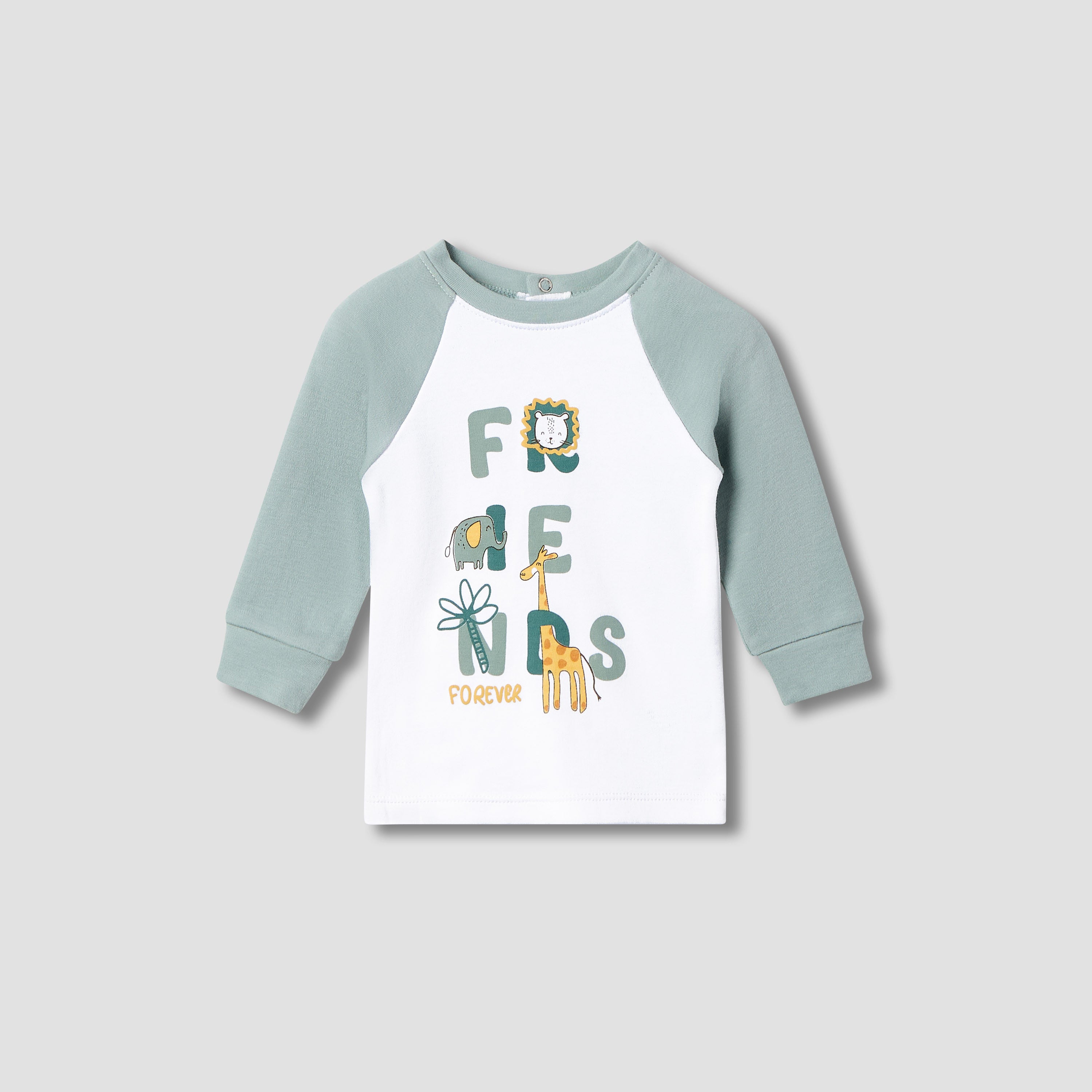 Juniors Printed Raglan Sleeve T-shirt and Pyjama Set