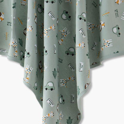 Juniors Baby Receiving Blanket with Animal Print - Cotton