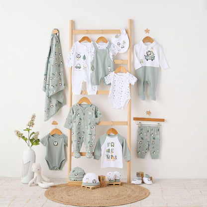 Juniors Baby Receiving Blanket with Animal Print - Cotton