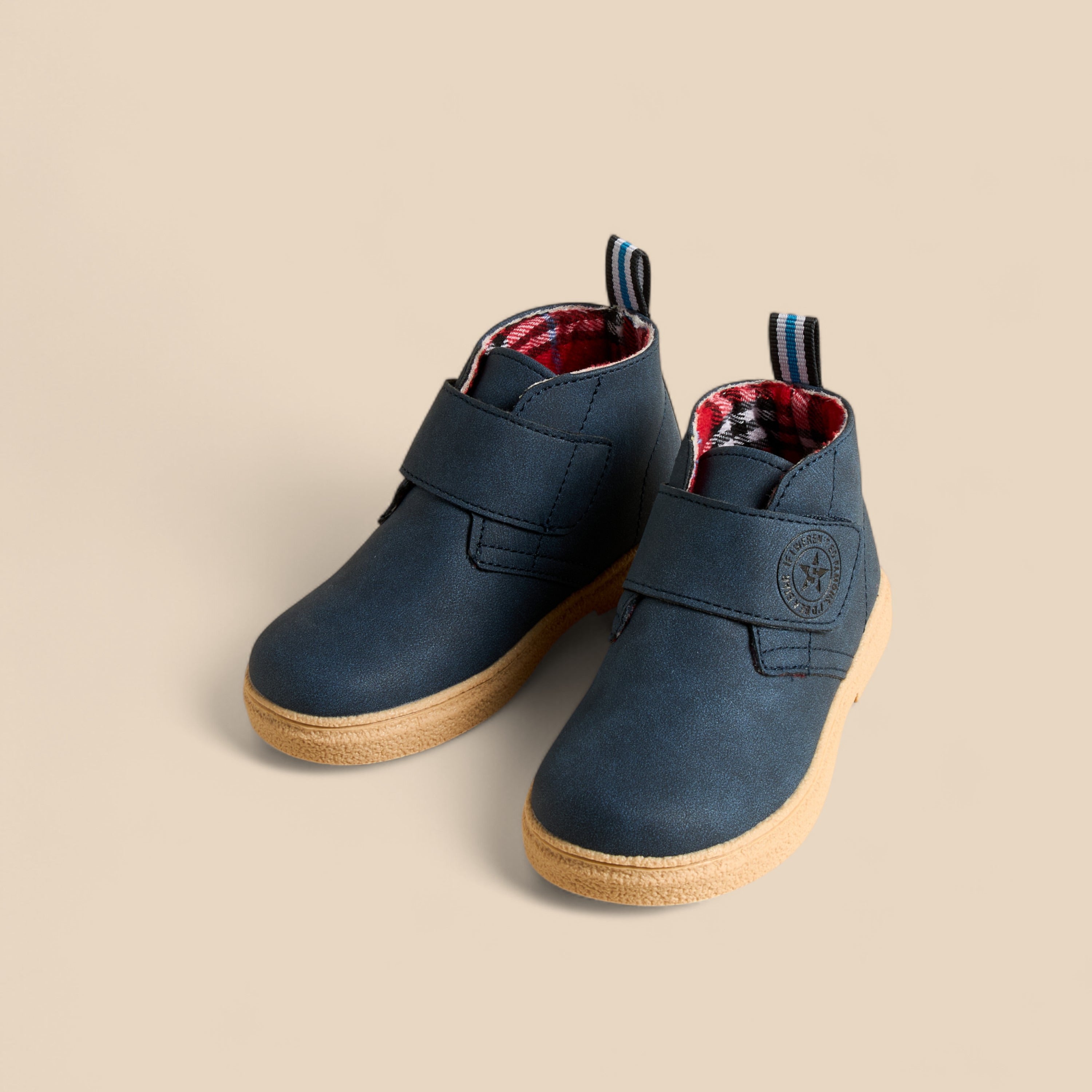 Plain Boots with Hook and Loop Closure - Blue / 20