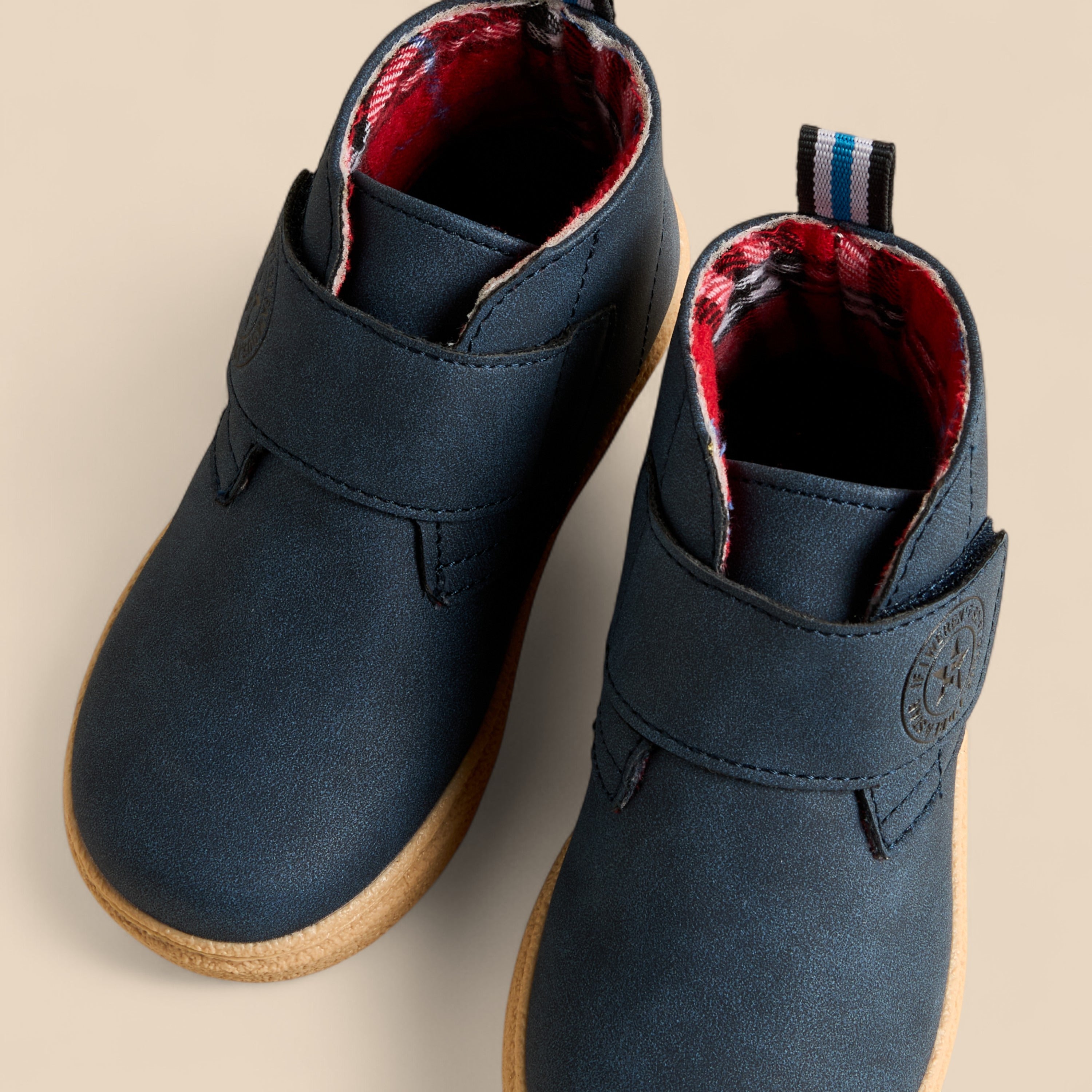 Plain Boots with Hook and Loop Closure