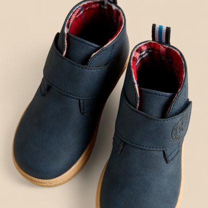 Plain Boots with Hook and Loop Closure